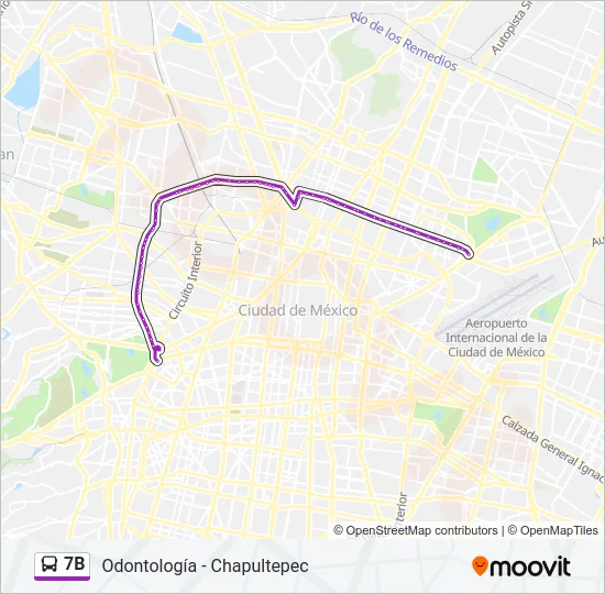 7B Bus Line Map