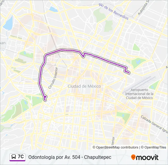 7C Bus Line Map