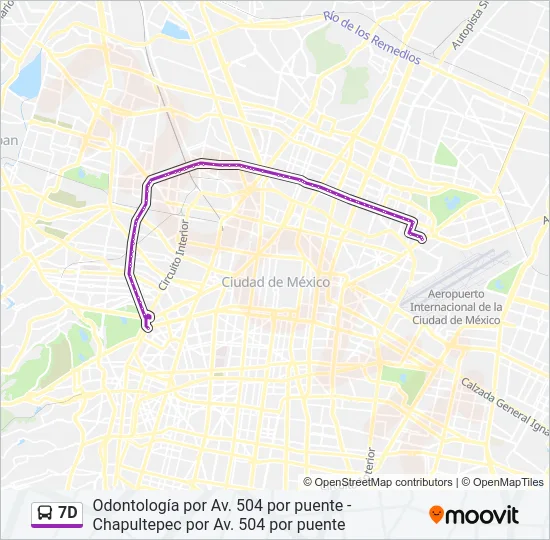 7D Bus Line Map