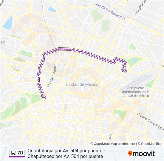 Mapa de 7D de autobús