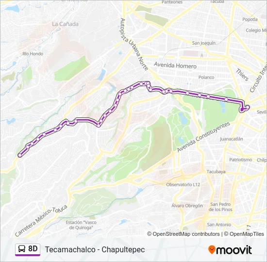 8D Bus Line Map