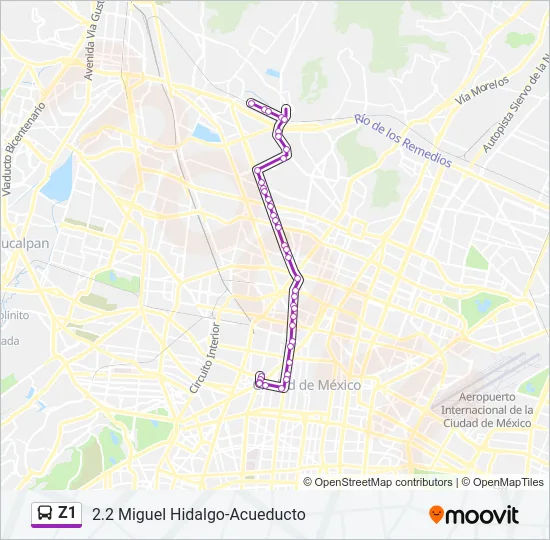 Z1 Bus Line Map