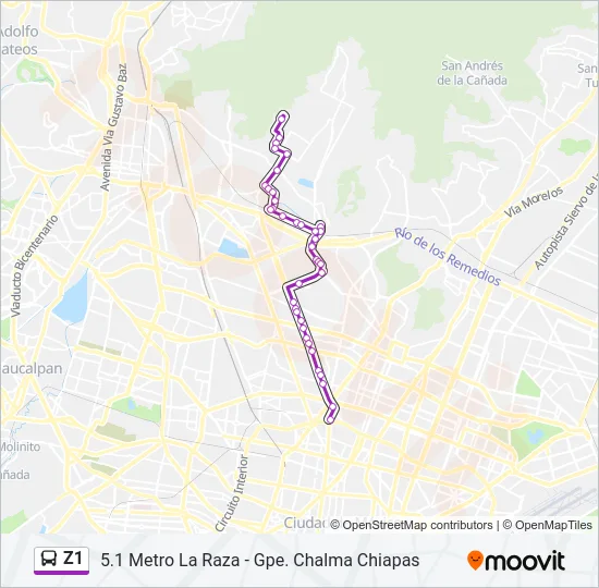 Z1 Bus Line Map