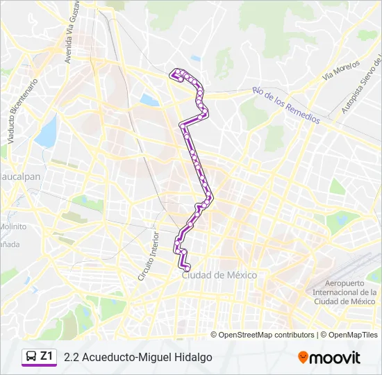 Z1 Bus Line Map