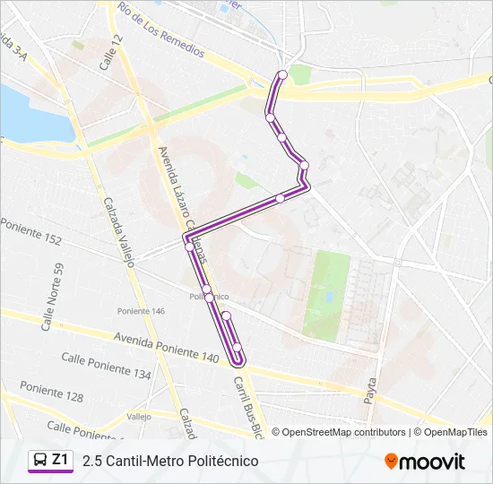 Z1 Bus Line Map