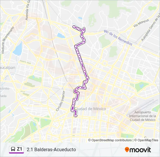 Z1 Bus Line Map