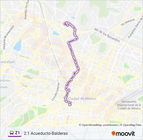 Z1 Bus Line Map