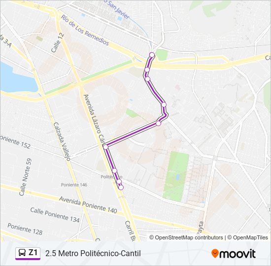 Z1 bus Line Map