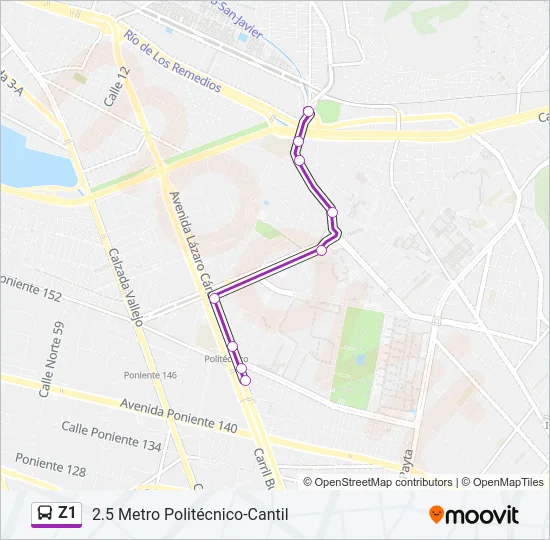 Z1 Bus Line Map