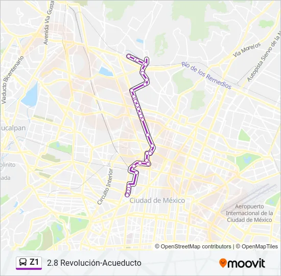 Z1 Bus Line Map