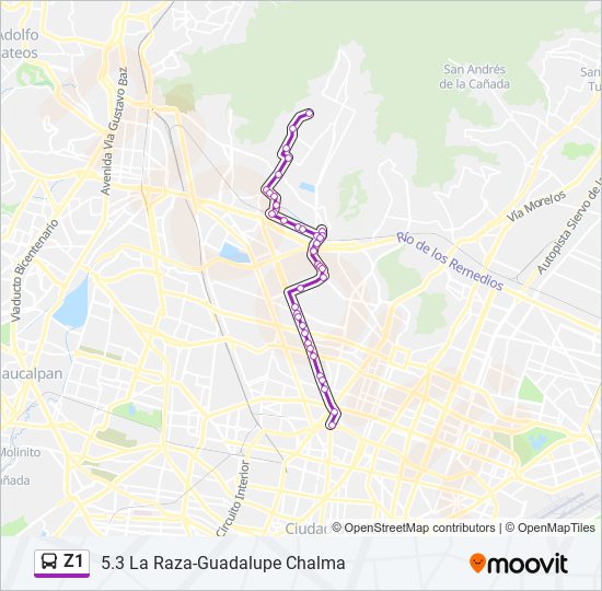 Z1 bus Line Map