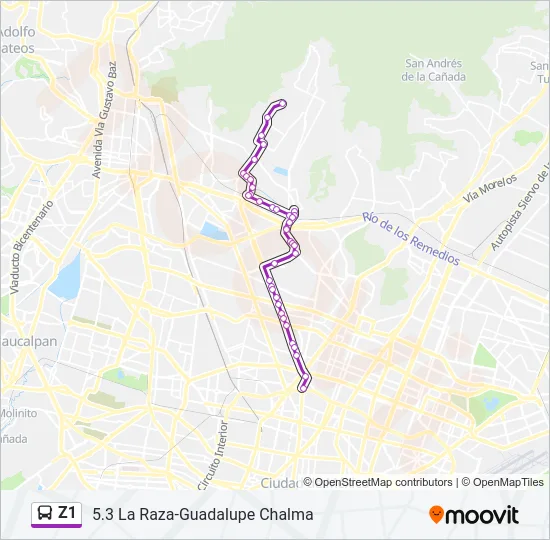Z1 Bus Line Map