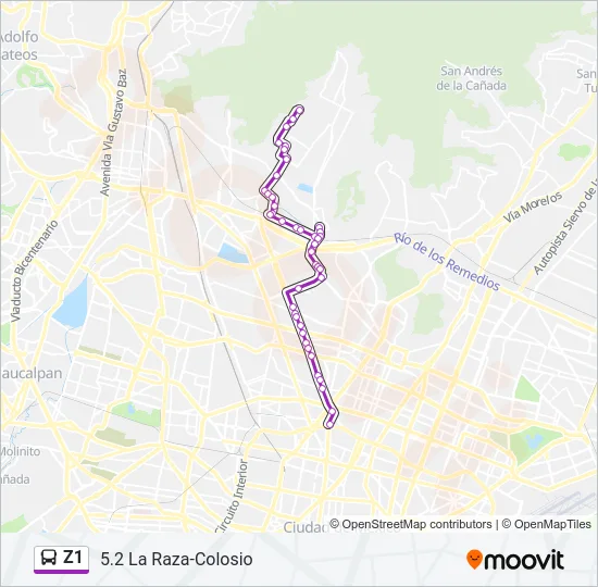 Z1 Bus Line Map