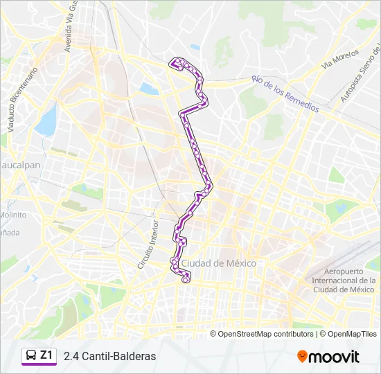 Z1 Bus Line Map