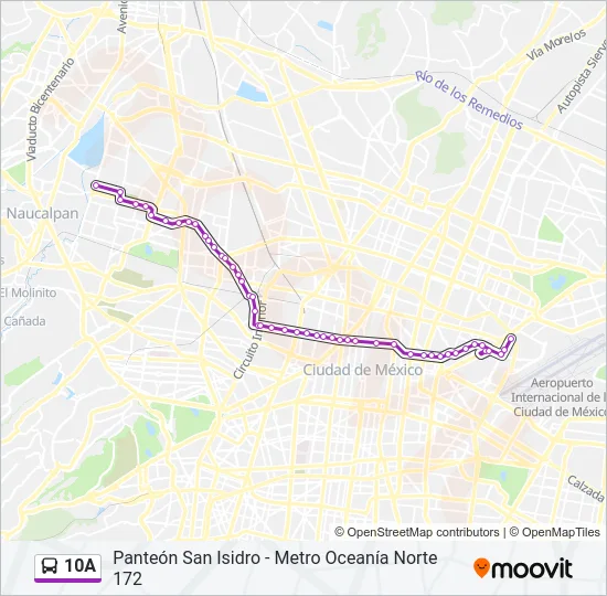 10A Bus Line Map