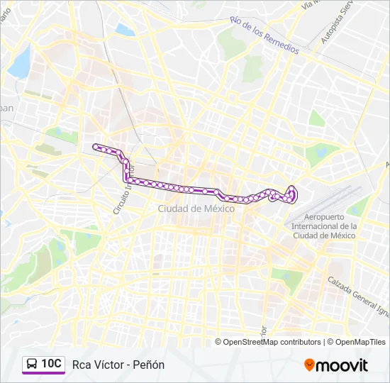 10C Bus Line Map