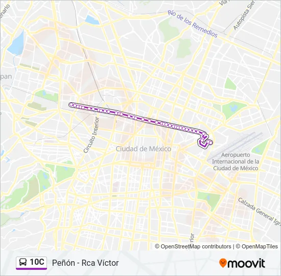 10C Bus Line Map
