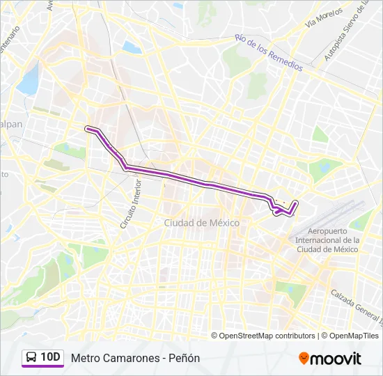 10D Bus Line Map
