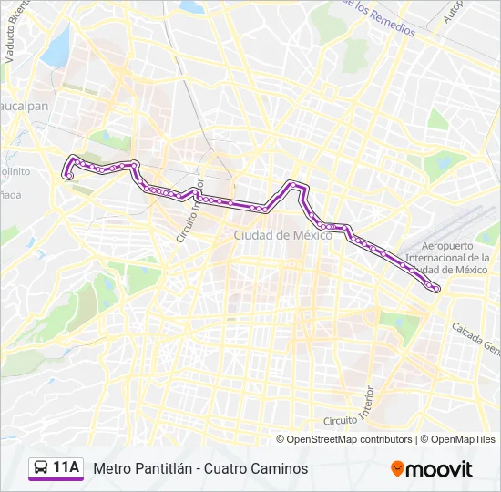11A Bus Line Map