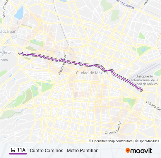 11A bus Line Map