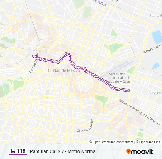 11B Bus Line Map
