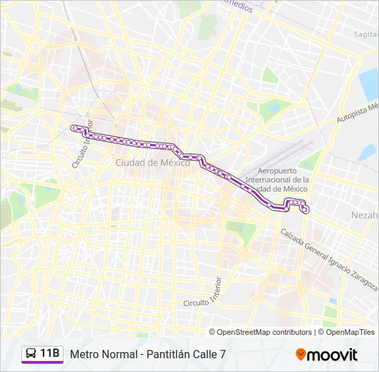11B Bus Line Map