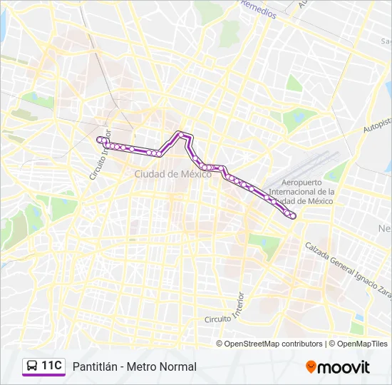 11C Bus Line Map