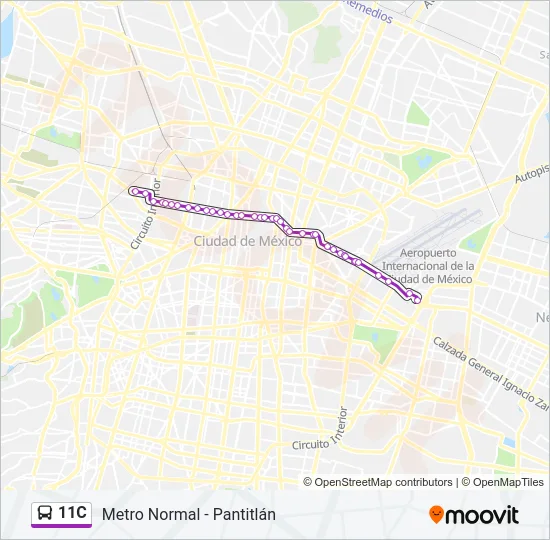 11C Bus Line Map