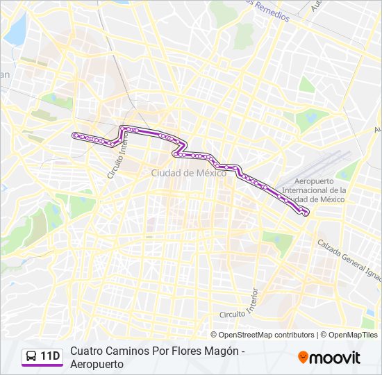 Mapa de 11D de autobús