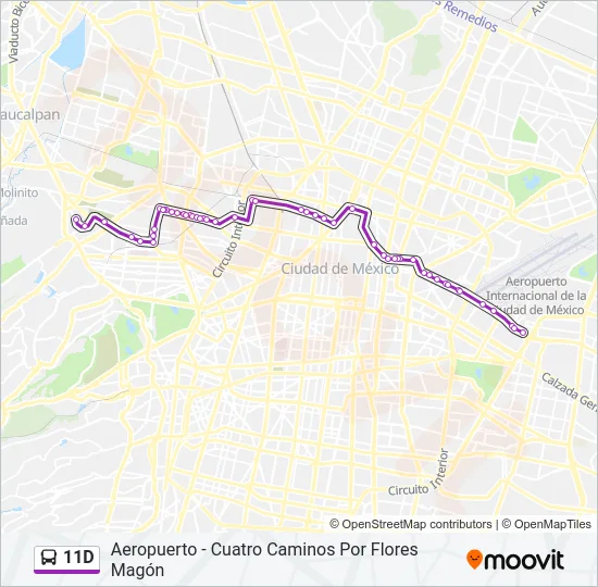 11D Bus Line Map