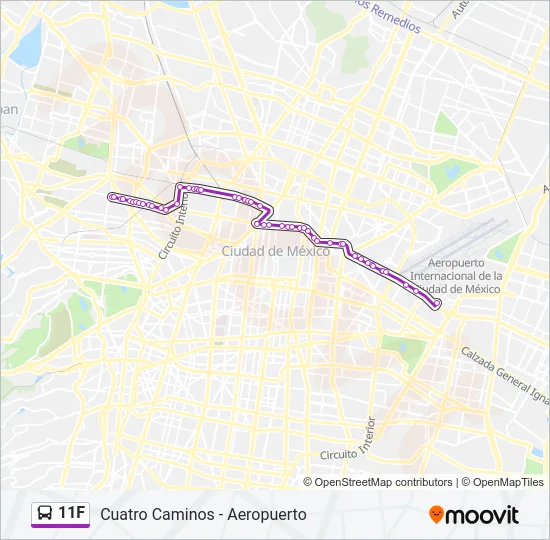 11F Bus Line Map