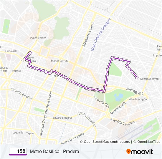 Ruta 15b: Horarios, Paradas Y Mapas - Pradera - Metro Basilica ...