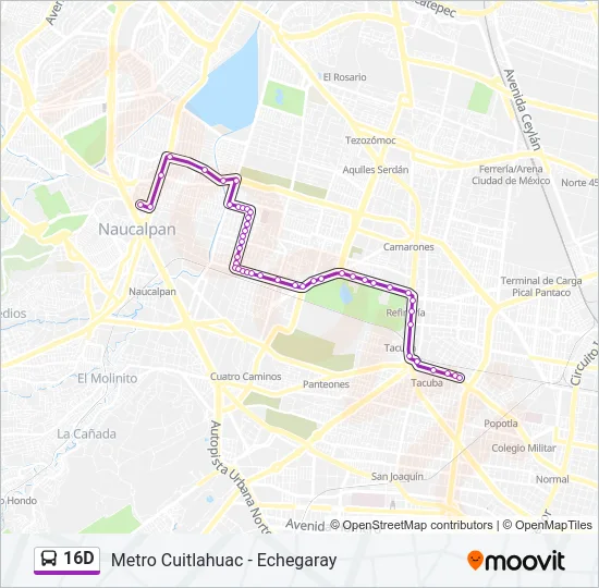 16D Bus Line Map