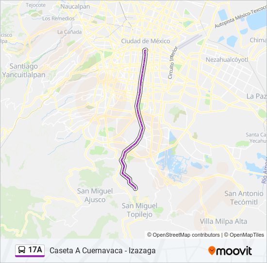 17A bus Line Map