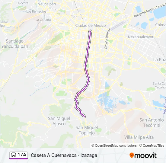17A Bus Line Map