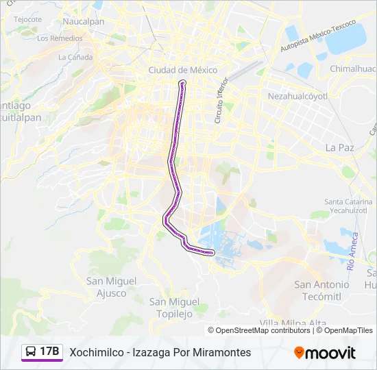 17B Bus Line Map