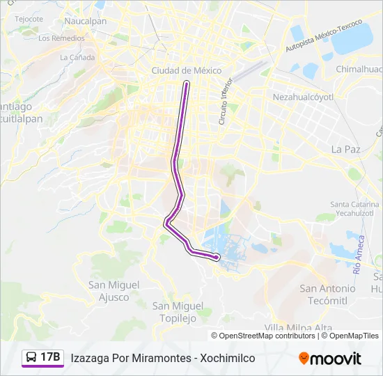 17B Bus Line Map