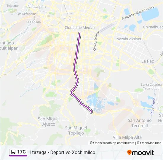 17C Bus Line Map
