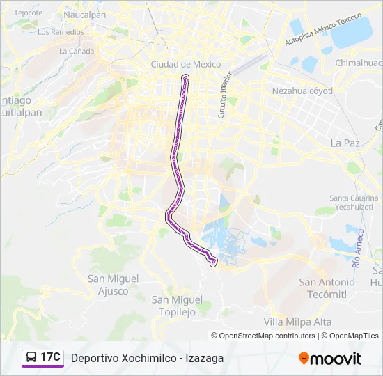 17C Bus Line Map