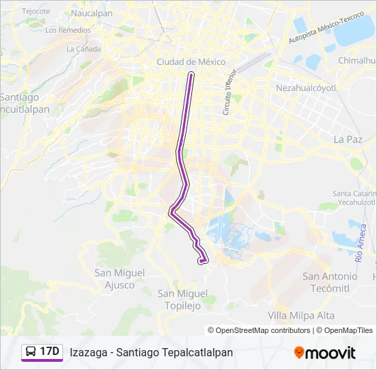 17D Bus Line Map