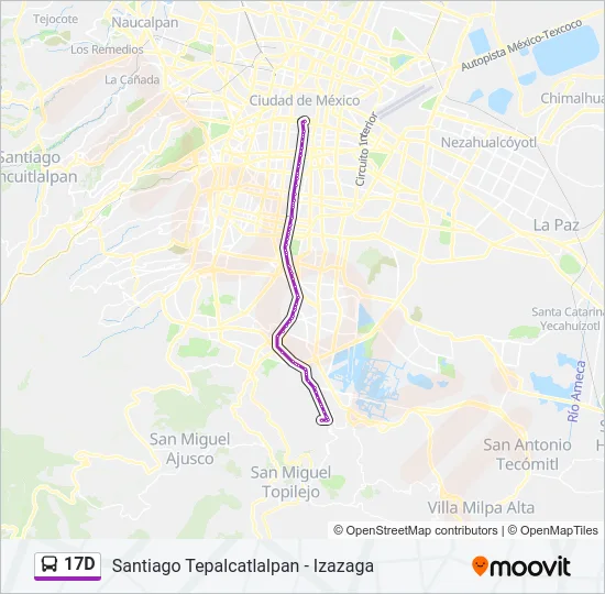 17D Bus Line Map