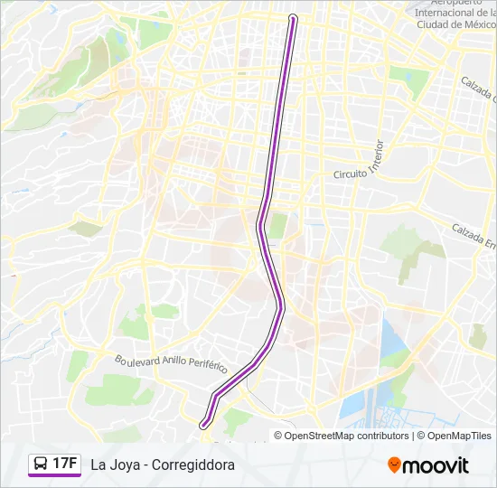 17F Bus Line Map