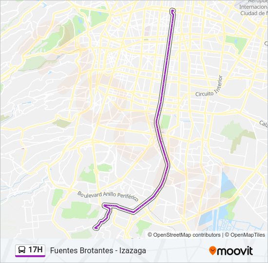 Mapa de 17H de autobús