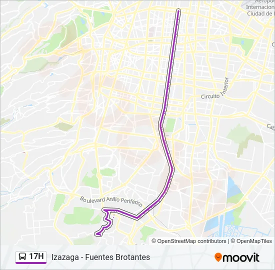 17H Bus Line Map