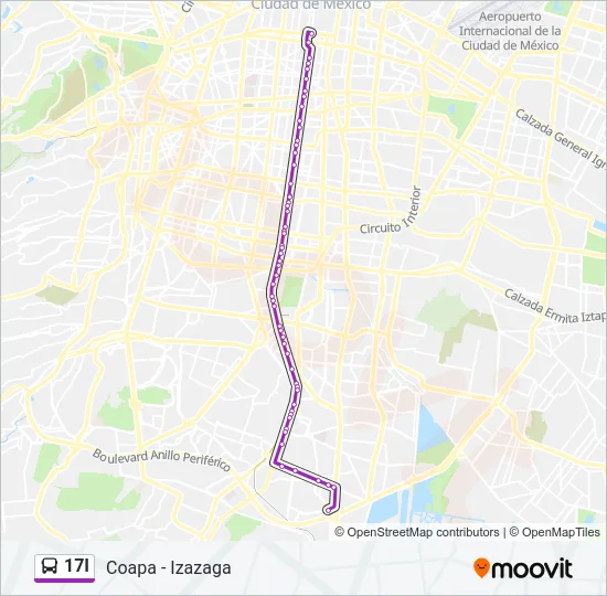 17I Bus Line Map