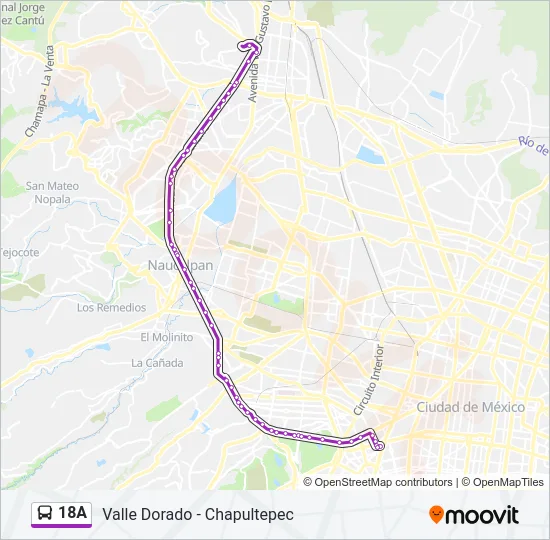 18A Bus Line Map