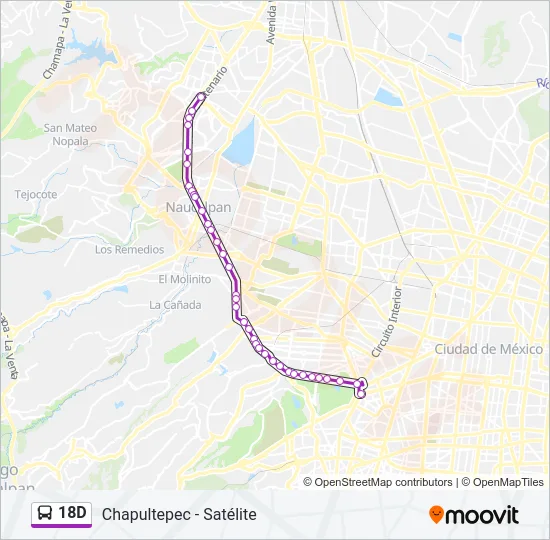 18D Bus Line Map