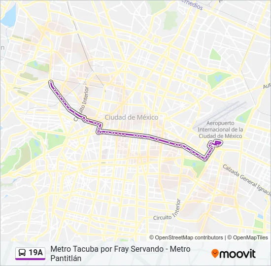 19A Bus Line Map