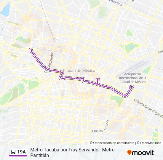 19A Bus Line Map