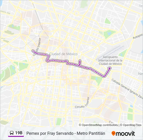 19B Bus Line Map